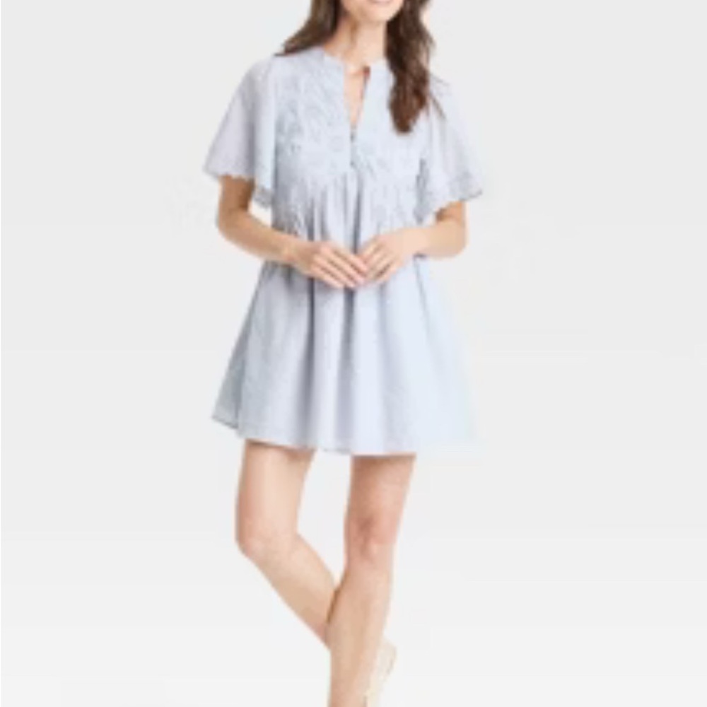 Universal Thread Blue Ruffled Tiered Sundress